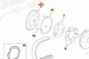 Corona avviamento elettronico Aprilia Scarabeo 50 