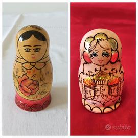 Lotto n. 2 Matrioske dalla Russia (ex URSS)