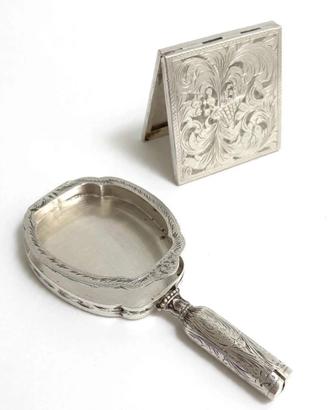 Set da toeletta in argento 800  - Art nouveau