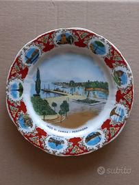 Piatto souvenir porcellana Bavaria LAGO DI GARDA