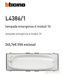 Bticino L4386/1 lampada emergenza 6 moduli, ComCavi Shop