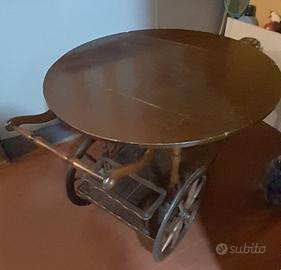 Carrello portavivande con ruote vintage 