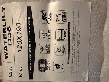 Materasso in waterlily, una piazza e mezza