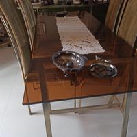 tavolo da pranzo piano in cristallo 