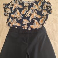 Set donna pantalone palazzo + blusa S