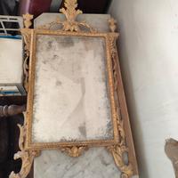 Specchiera in legno oro con specchio origiinale