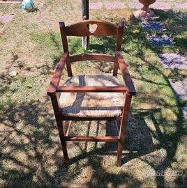 Seggiolone - sedia legno bambino