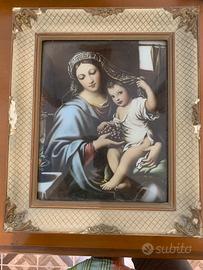 Madonna dell uva stampa a vetro anni 40 vintage