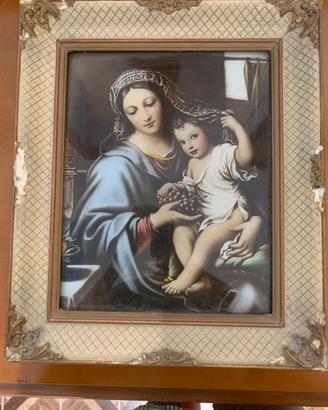 Madonna dell uva stampa a vetro anni 40 vintage