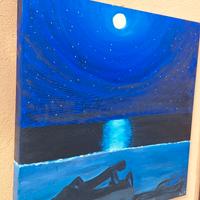 Quadro a olio blu dominante