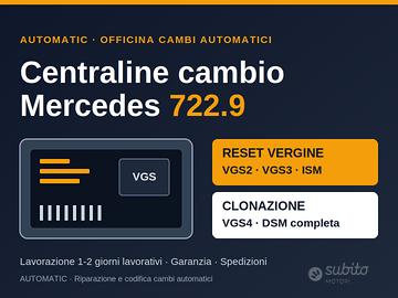 CODIFICA CENTRALINA  722.9 VGS2/VGS3/VGS4 ISM/DSM