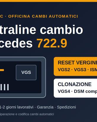 CODIFICA CENTRALINA  722.9 VGS2/VGS3/VGS4 ISM/DSM