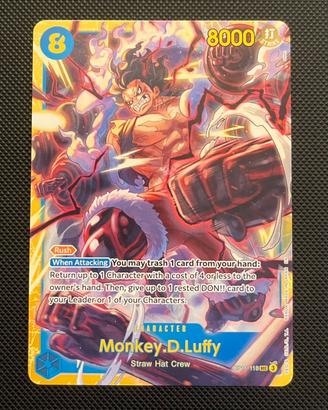 Carta One Piece Monkey D Luffy OP11-118 No Foil NM