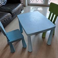 Tavolo e due sedioline per bambini Mammut IKEA