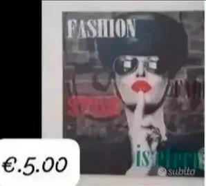 Quadro Pop art fashion - tela