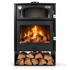 Stufa a legna con forno inox Aston 13 kW Nuova