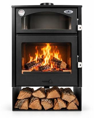 Stufa a legna con forno inox Aston 13 kW Nuova