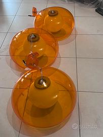 Lampada a sospesione ambra/arancio