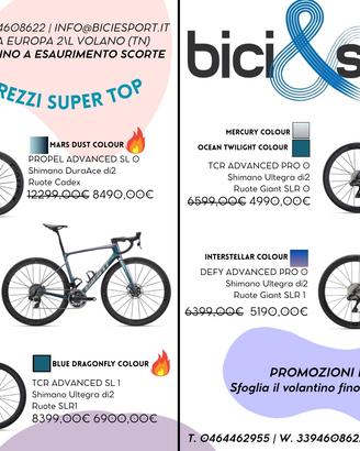 Promozioni GIANT DA CORSA 2025
