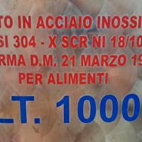 Cisterna serbatoio vaso vinario inox