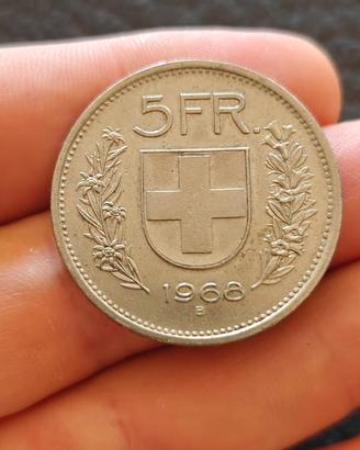 5 franchi svizzeri 1968
