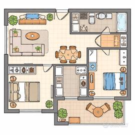 Trilocale con balcone - Borgo Nuovo