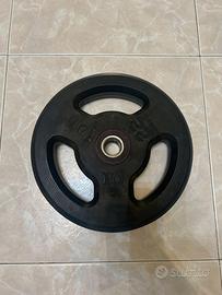 Dischi gomma bodybuilding 10 kg 28 mm (Decathlon)