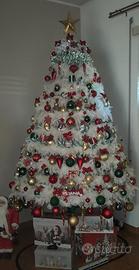 Albero di Natale bianco/grigio m1.80