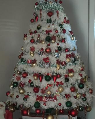 Albero di Natale bianco/grigio m1.80