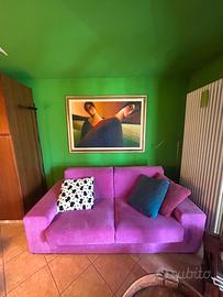 Divano 2 posti fucsia, moderno e originale