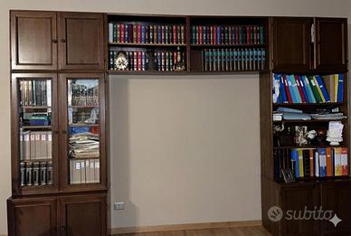 Libreria in legno rovere stile classico