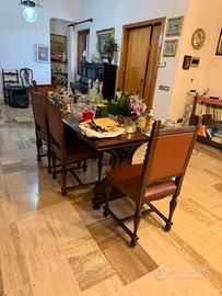 Tavolo e sedie in kegno