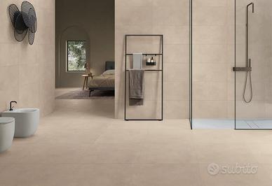 Gres porcellanato effetto cemento beige