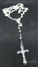 Rosario metallo colore argento