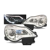 FARI TRU DRL PER OPEL CORSA D 11-14 CROMATI