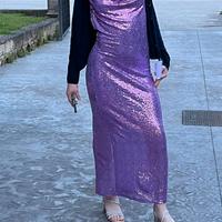 Abito da sera paillettes e lustrini viola