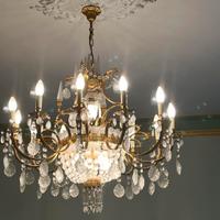 lampadario a gocce  anni 60 + 2 applique
