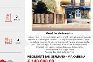 Appartamento con 3 camere e 2 bagni