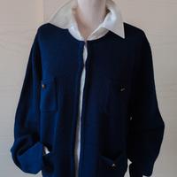 cardigan donna blu 