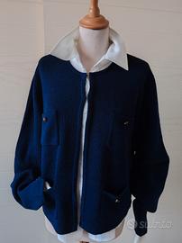 cardigan donna blu 