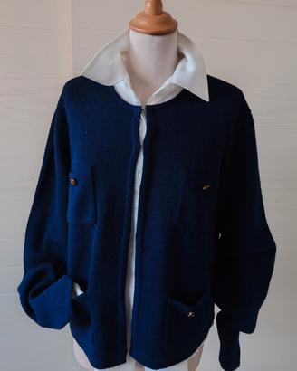 cardigan donna blu 