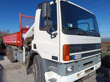 Camion DAF Trilaterale con gru - pronto lavoro
