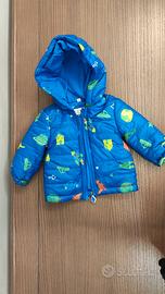 Giubbino blu 3 6 mesi con cappuccio a fantasia spa