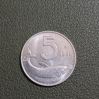 Rara moneta 5 lire 1956 - repubblica Italiana 