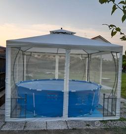 Gazebo con zanzariere 
