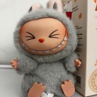 Labubu have a seat -pop mart-original-grey plush