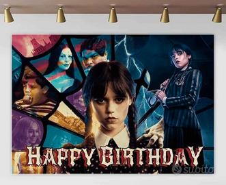 Sfondo Backdrop Wensday Addams x Festa Compleanno