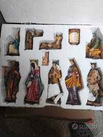Presepe Completo 11 Pezzi Resina 20cm Dipinti
