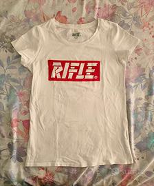 T-shirt manica cote Rifle donna M bianca