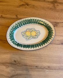Piatto artigianale di ceramica ovale